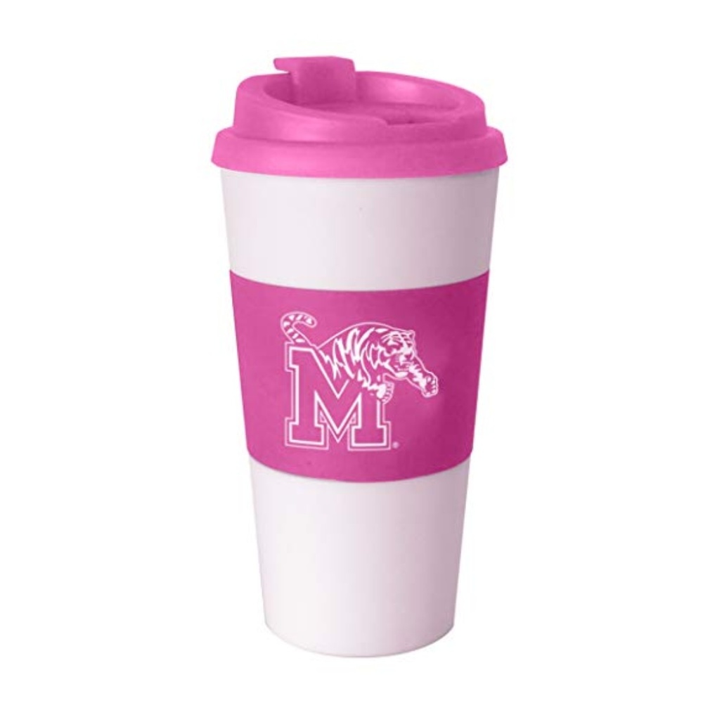 NCAA Pink Sleeved Travel Tumbler, 16-Ounce